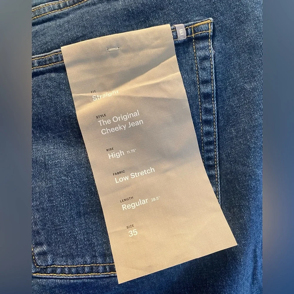 Everlane- The Original Cheeky Jean, Dark Denim, Size 35 - Picture 8 of 12